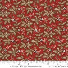 Ladies Legacy 835212 Red Tan fabric by Barbara Brackman for Moda Ladies Legacy 835212 Red Tan fabric by Barbara Brackman for Moda