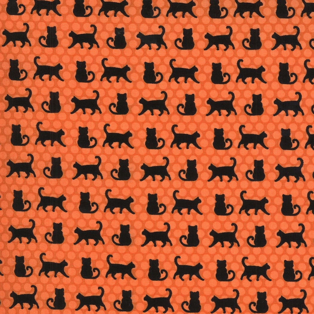 Midnight Magic II 2410214 Black Cats on Orange by April Rosenthal for Moda Fabric Midnight Magic II 2410214 Black Cats on Orange by April Rosenthal for Moda Fabric