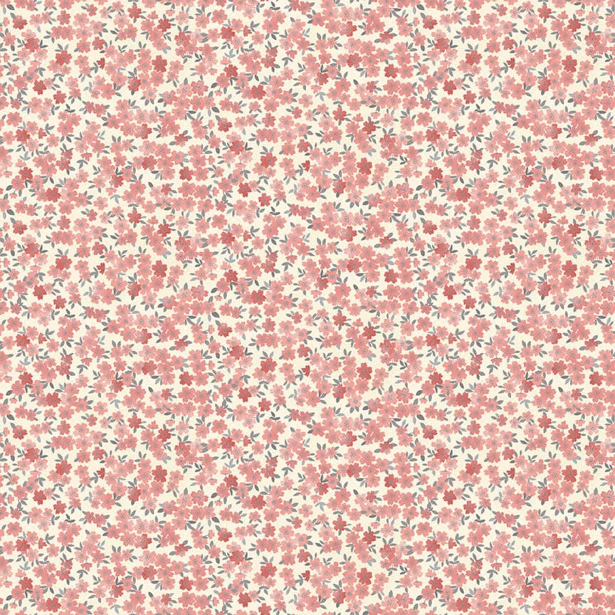 Tranquility 2412P Blossom Pink fabric by Makower Tranquility 2412P Blossom Pink fabric by Makower