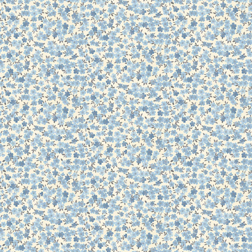 Tranquility 2412B Blossom Blue fabric by Makower Tranquility 2412B Blossom Blue fabric by Makower