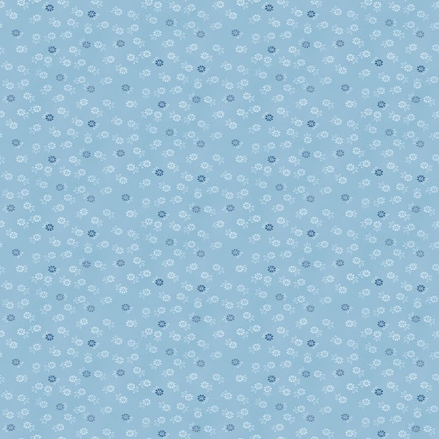 Tranquility 2413B Floret Blue fabric by Makower Tranquility 2413B Floret Blue fabric by Makower