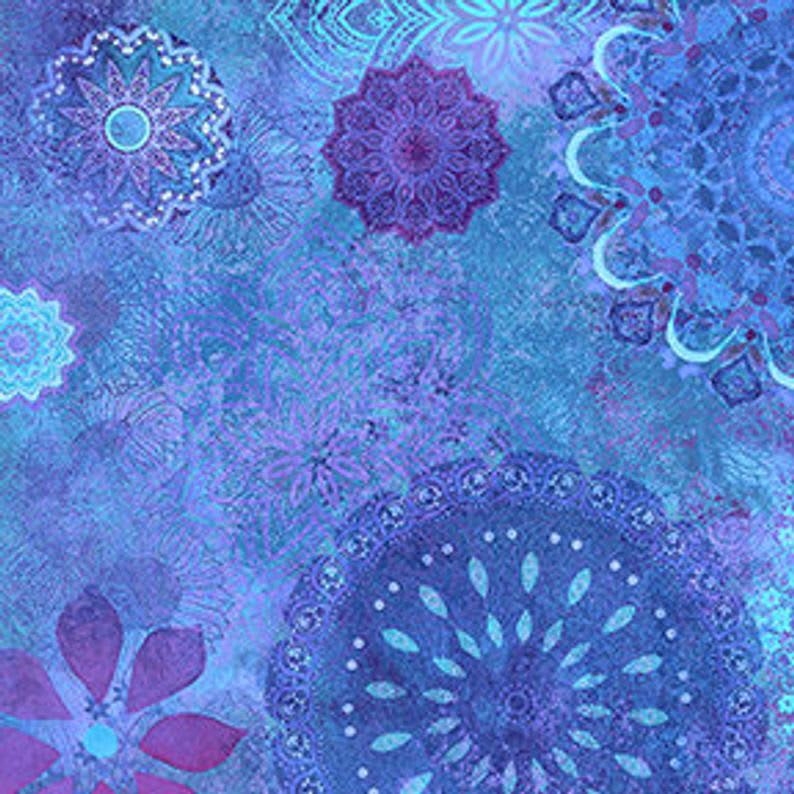 Good Vibes Y311890 Purple Blue Multi fabric by Clothworks Good Vibes Y311890 Purple Blue Multi fabric by Clothworks