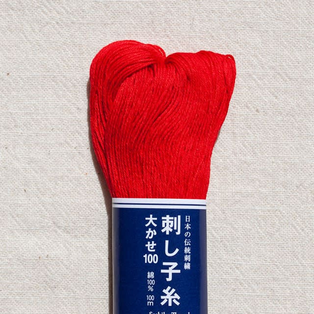 Japanese Sashiko Thread Bright Red 100m Japanese Sashiko Thread Bright Red 100m