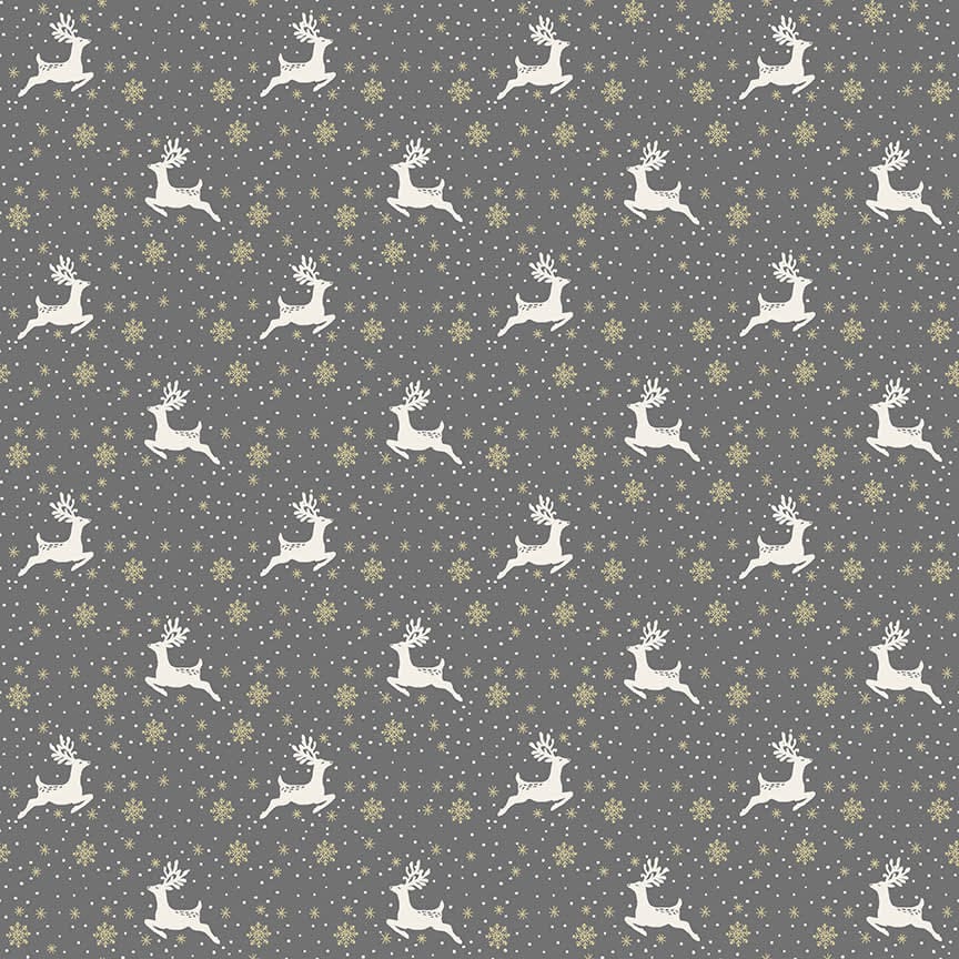 Scandi 2357S Reindeer on Silver Grey by Makower fabrics Scandi 2357S Reindeer on Silver Grey by Makower fabrics