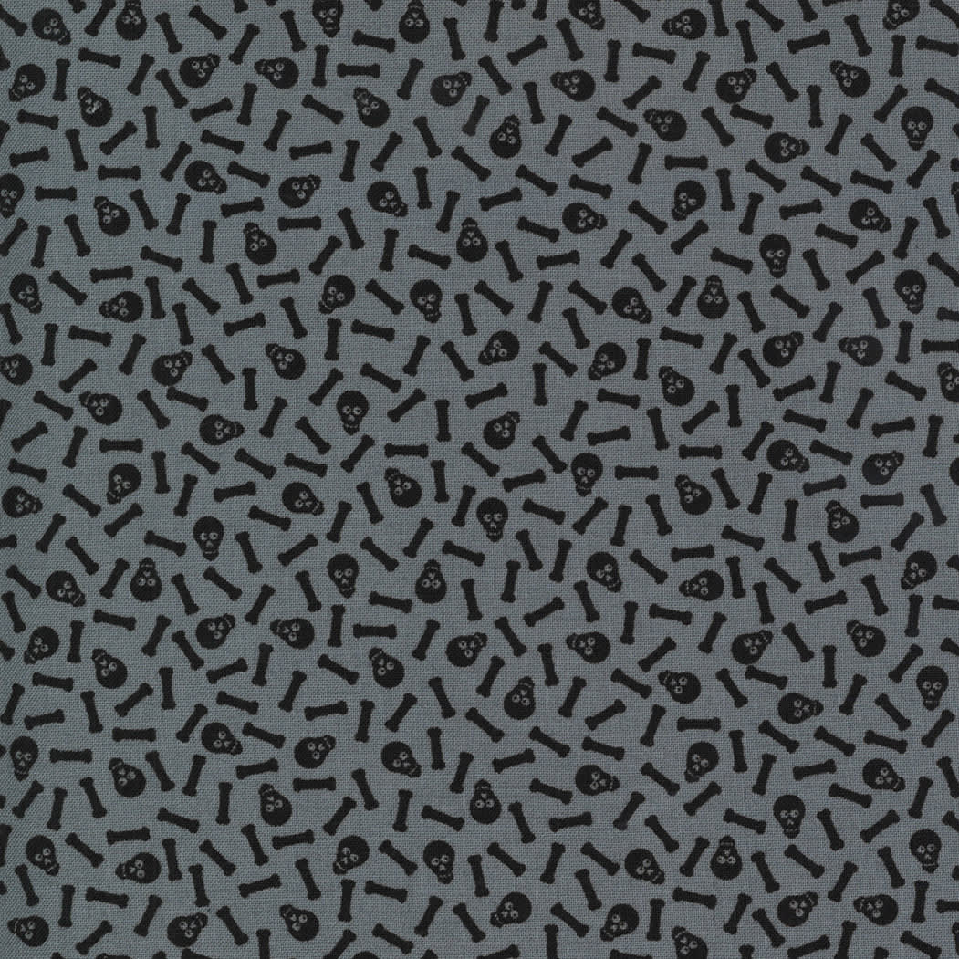 Midnight Magic II 2410516 Black Skulls & Bones on Grey by April Rosenthal for Moda Fabric Midnight Magic II 2410516 Black Skulls & Bones on Grey by April Rosenthal for Moda Fabric