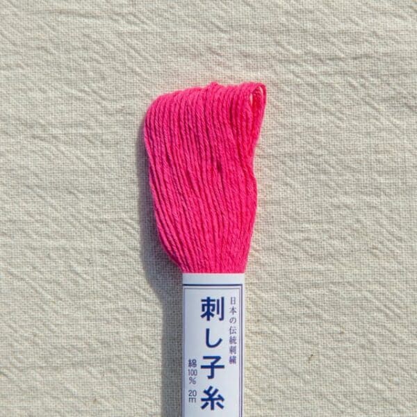 Japanese Sashiko thread 20m Fuchsia Pink no.21 Japanese Sashiko thread 20m Fuchsia Pink no.21