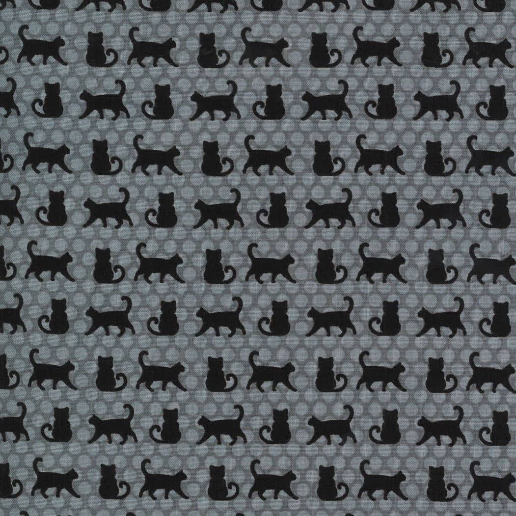 Midnight Magic II 2410216 Black Cats on Grey by April Rosenthal for Moda Fabric Midnight Magic II 2410216 Black Cats on Grey by April Rosenthal for Moda Fabric