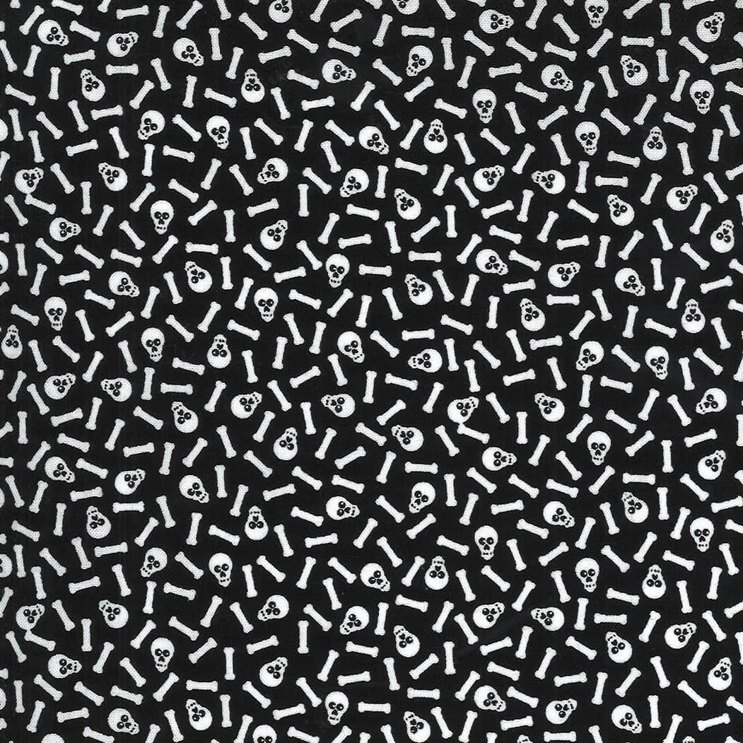 Midnight Magic II 2410517 White Skulls & Bones on Black by April Rosenthal for Moda Fabric Midnight Magic II 2410517 White Skulls & Bones on Black by April Rosenthal for Moda Fabric