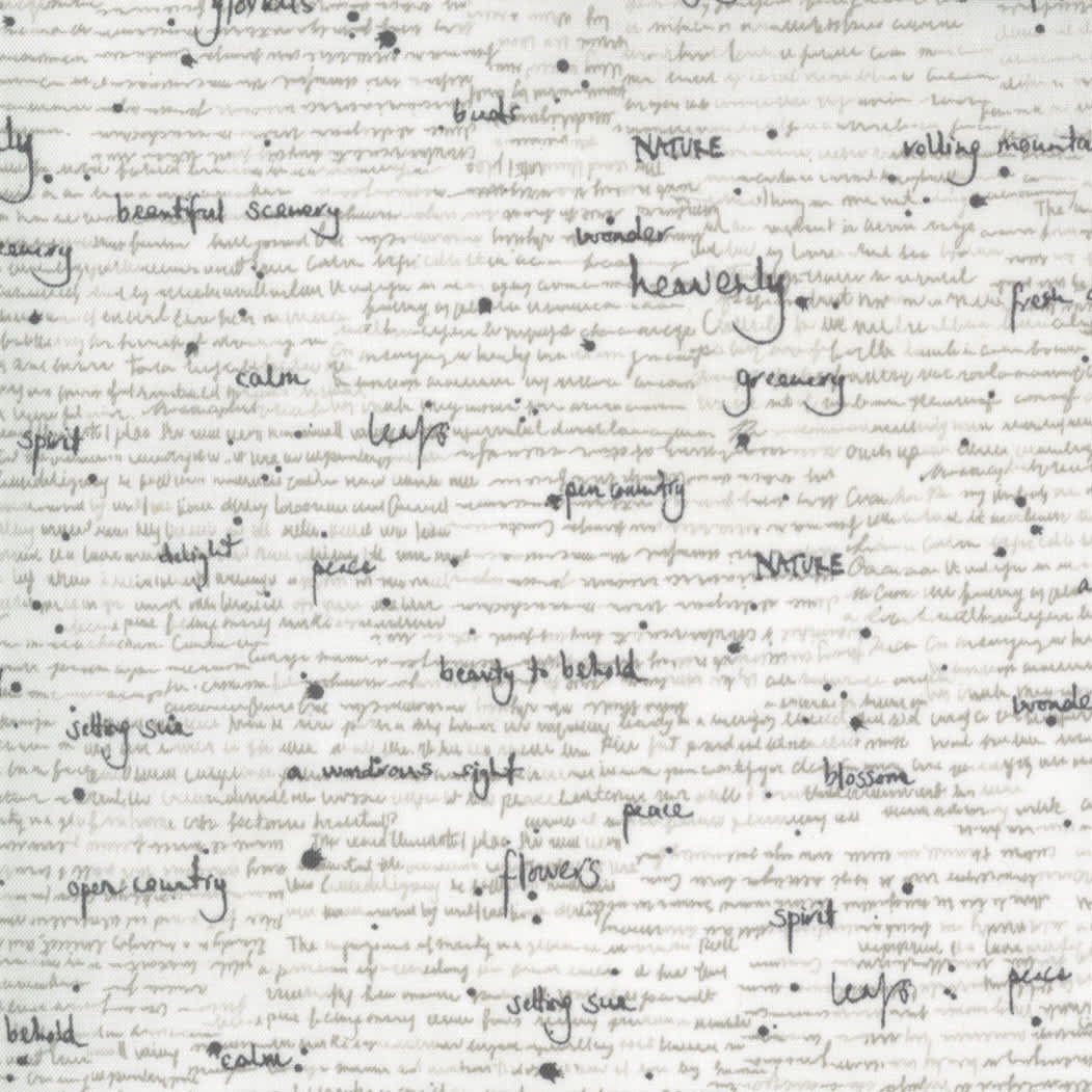 Botanicals 1691311 Text notes on Parchment Cream by Janet Clare for Moda Fabrics Botanicals 1691311 Text notes on Parchment Cream by Janet Clare for Moda Fabrics