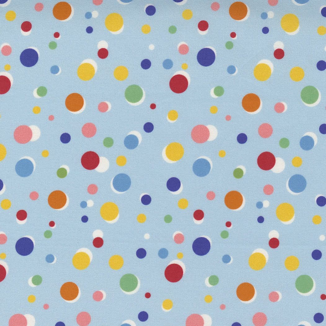 Story Time 2179516 Multi Spots on Light Blue fabric by American Jane for Moda Story Time 2179516 Multi Spots on Light Blue fabric by American Jane for Moda