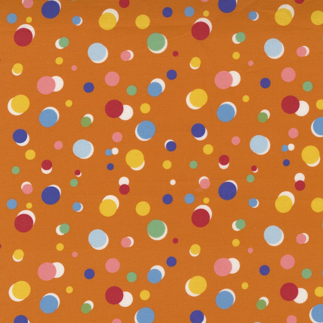 Story Time 2179513 Multi Spots on Orange fabric by American Jane for Moda Story Time 2179513 Multi Spots on Orange fabric by American Jane for Moda