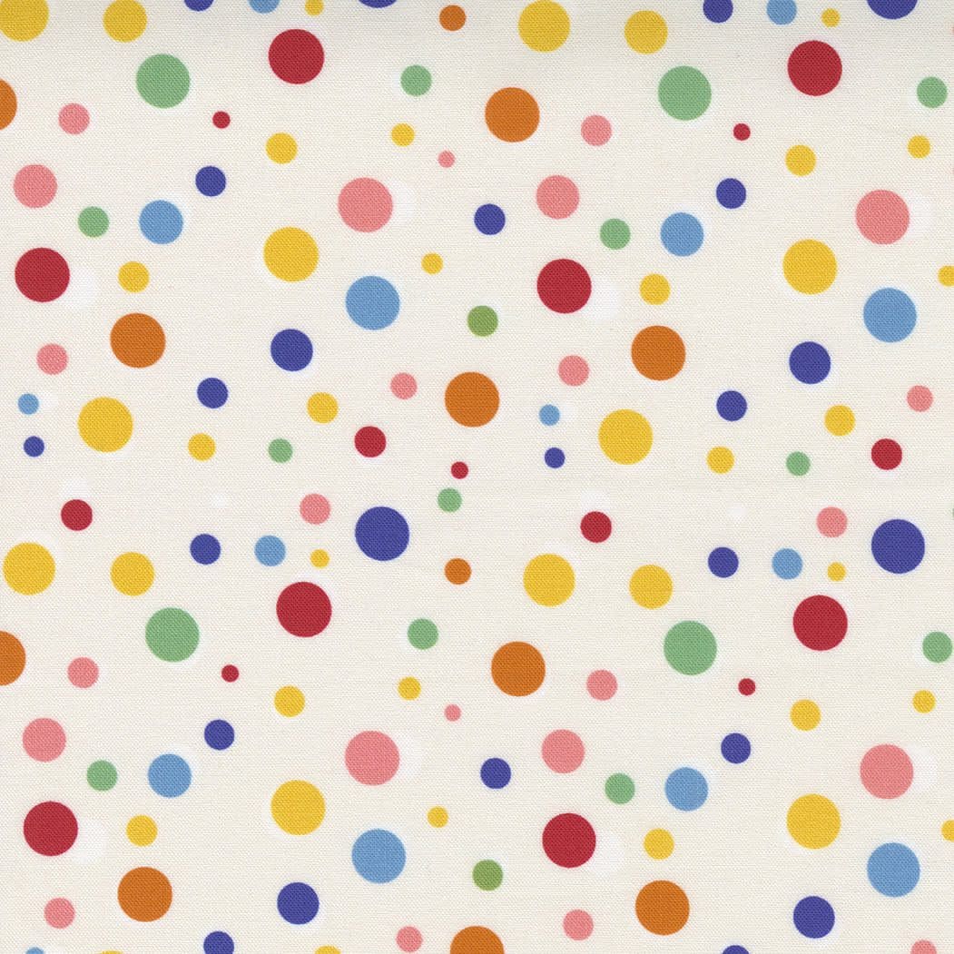 Story Time 2179511 Multi Spots on White fabric by American Jane for Moda Story Time 2179511 Multi Spots on White fabric by American Jane for Moda