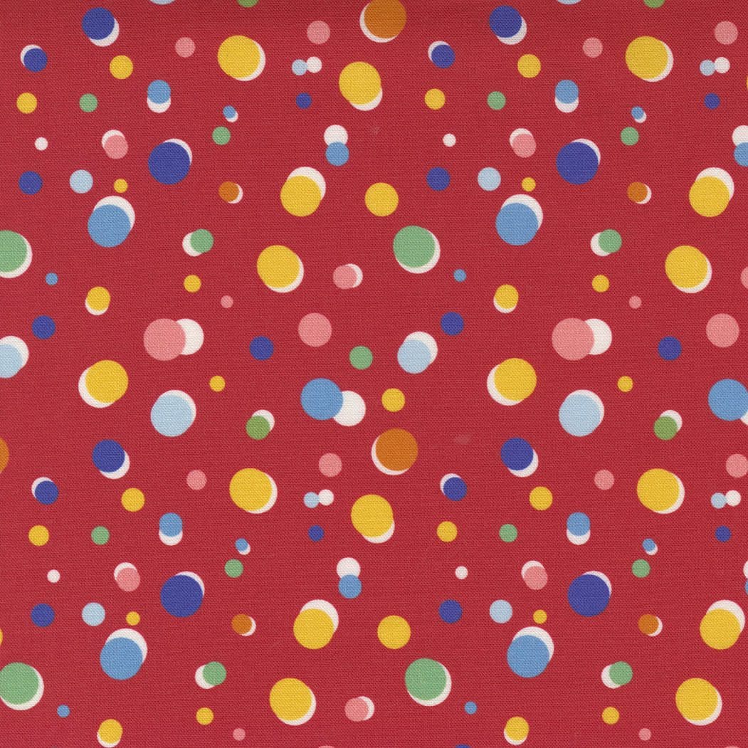 Story Time 2179512 Multi Spots on Red fabric by American Jane for Moda Story Time 2179512 Multi Spots on Red fabric by American Jane for Moda