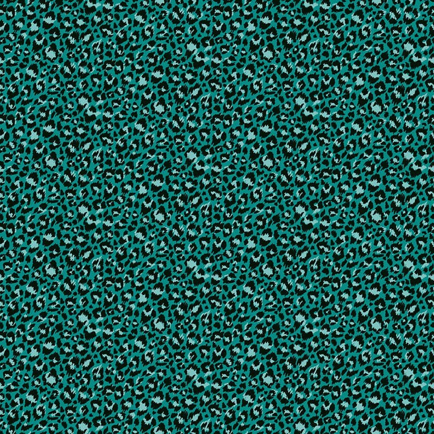 Jewel Tones 2403T Leopard Print Jade Teal by Makower fabrics Jewel Tones 2403T Leopard Print Jade Teal by Makower fabrics