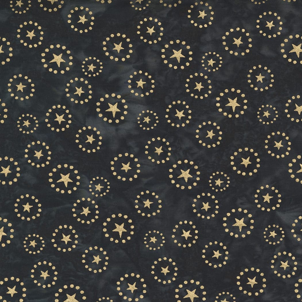 Felicity Batik 27311179M Gold Stars on Black by Moda Fabrics Felicity Batik 27311179M Gold Stars on Black by Moda Fabrics
