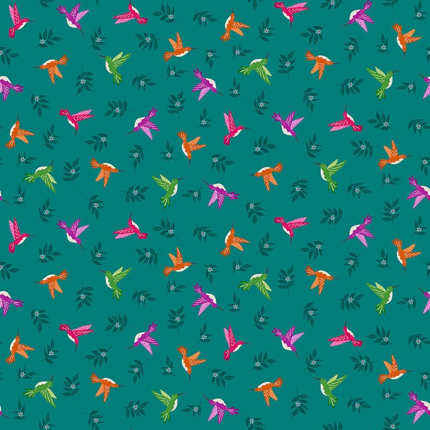 Jewel Tones 2426T Hummingbird Turquoise teal by Makower fabrics Jewel Tones 2426T Hummingbird Turquoise teal by Makower fabrics