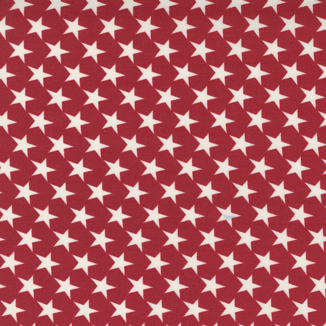 Belle Isle 1492212 Cream Stars on Red fabric by Minick & Simpson for Moda Belle Isle stars