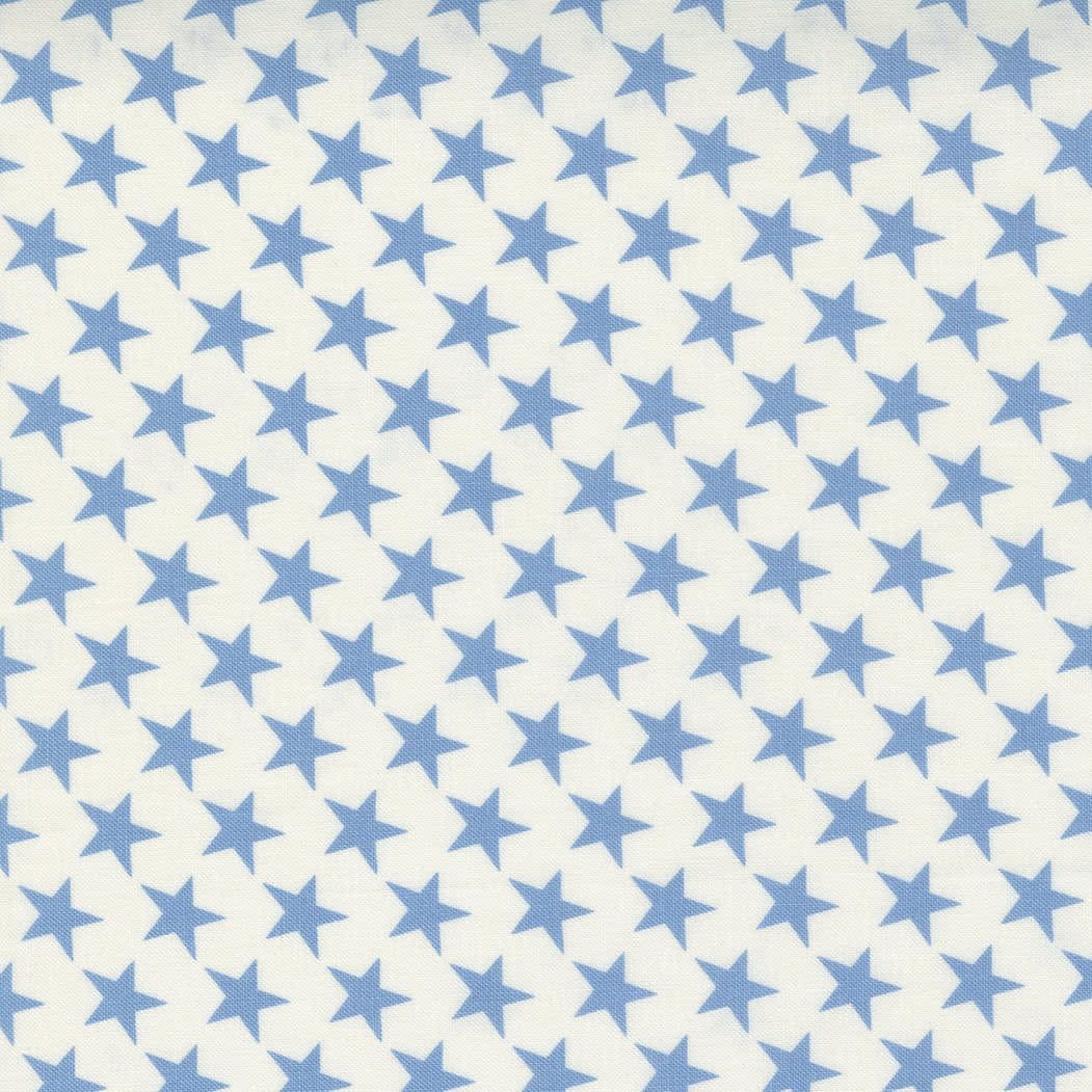 Belle Isle 1492221 Pale Blue stars on Cream fabric by Minick & Simpson for Moda Belle Isle 1492221 Pale Blue stars on Cream fabric by Minick & Simpson for Moda