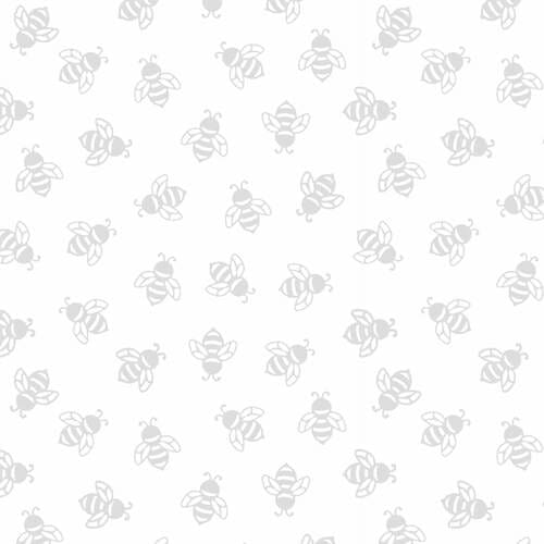 Morning Mist BL189601W Ditsy Bees on white fabric by Blank Quilting Morning Mist BL189601W Ditsy Bees on white fabric by Blank Quilting