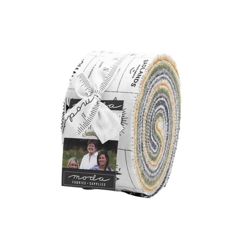 Timber Jelly Roll 55550JR White black green tan fabrics by Sweetwater for Moda Timber Jelly Roll 55550JR White black green tan fabrics by Sweetwater for Moda