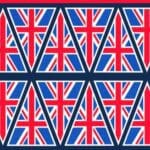 London Revival 2454BR Union Jack Flag Bunting Panel 60cm wide price per panel