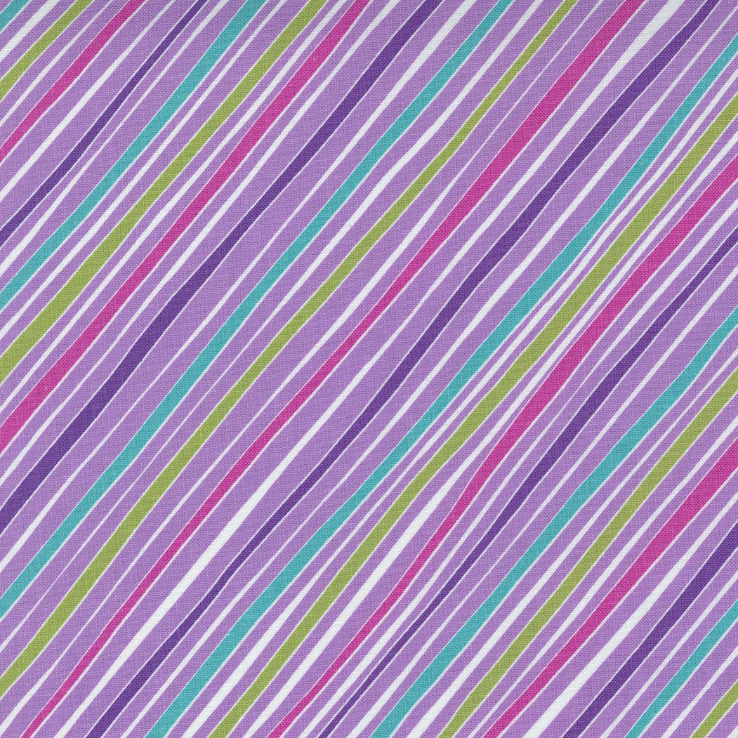 Petal Power 22411619 Purple Multi stripe fabric by Moda Petal Power 22411619 Purple Multi stripe fabric by Moda