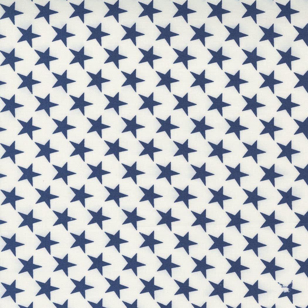 Belle Isle 1492222 Navy Blue stars on Cream fabric by Minick & Simpson for Moda Belle Isle 1492222 Navy Blue stars on Cream fabric by Minick & Simpson for Moda