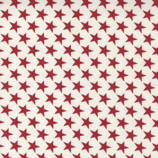 Belle Isle 1492211 Red stars on Cream fabric by Minick & Simpson for Moda Belle Isle 1492211 Red stars on Cream fabric by Minick & Simpson for Moda