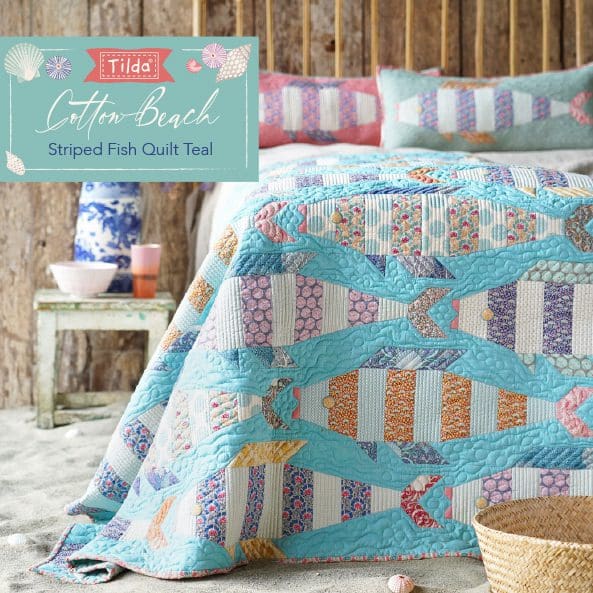 FREE! Tilda Cotton Beach Striped Fish Pattern FREE! Tilda Cotton Beach Striped Fish Pattern