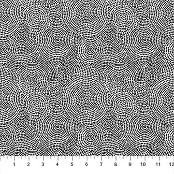 Simply Neutral 2391899 Black on White Circular Dots by Northcott fabrics Simply Neutral 2391899 Black on White Circular Dots by Northcott fabrics