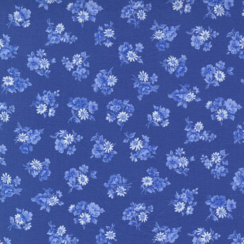 Summer Breeze Royal 3361318 Lt Blue Little Bloom on Blue by Moda Fabrics White Navy Tossed Floral Bouquet Summer Breeze Royal 3361318 Lt Blue Little Bloom on Blue by Moda Fabrics White Navy Tossed Floral Bouquet
