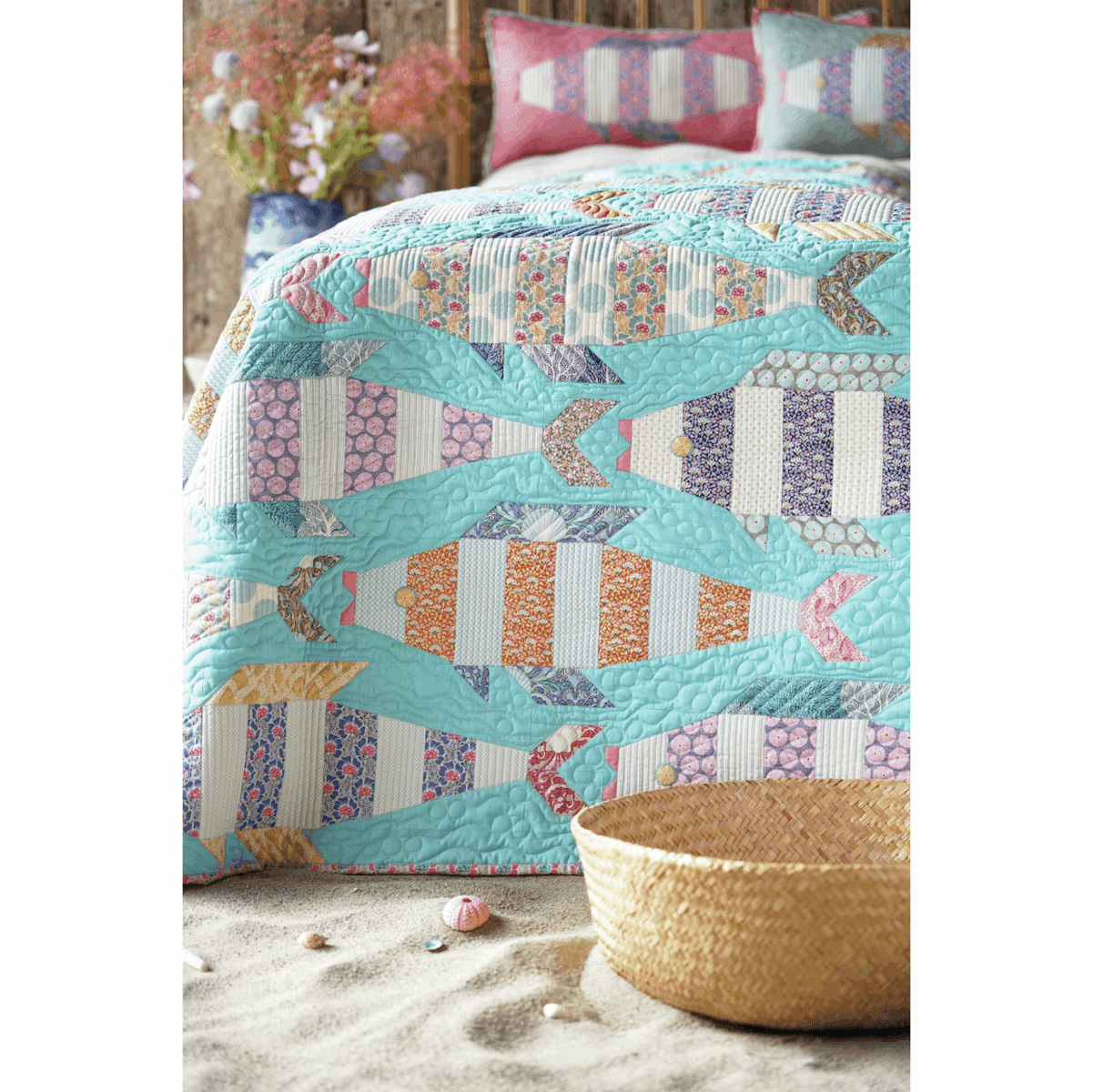 Cotton Beach Ocean. Blue Lilac 5 xFQ by Tilda fabrics Cotton Beach Ocean. Blue Lilac 5 xFQ by Tilda fabrics - Image 4