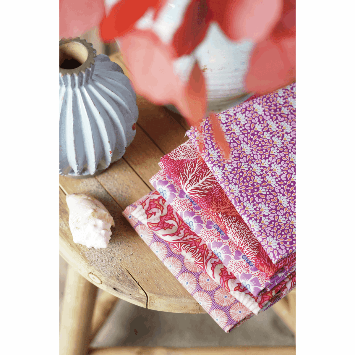 Cotton Beach Corals Bundle. 5x Fat Quarters by Tilda fabrics Cotton Beach Corals Bundle. 5x Fat Quarters by Tilda fabrics - Image 4