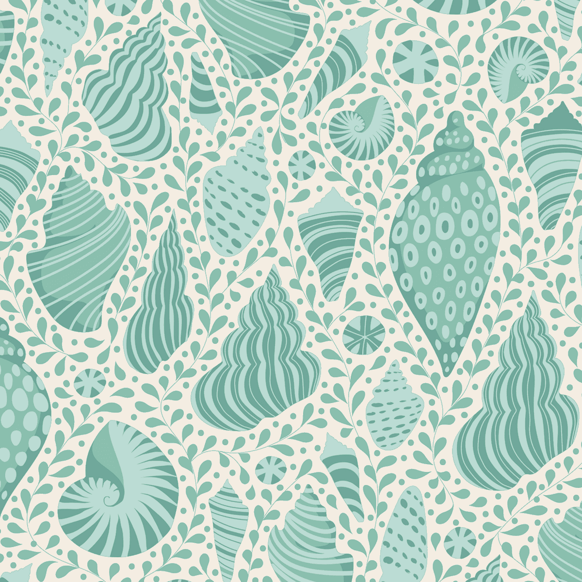 Cotton Beach 110028 Green Teal Beach Shells Icons by Tilda Fabrics Aqua Cream Cotton Beach 110028 Green Teal Beach Shells Icons by Tilda Fabrics Aqua Cream