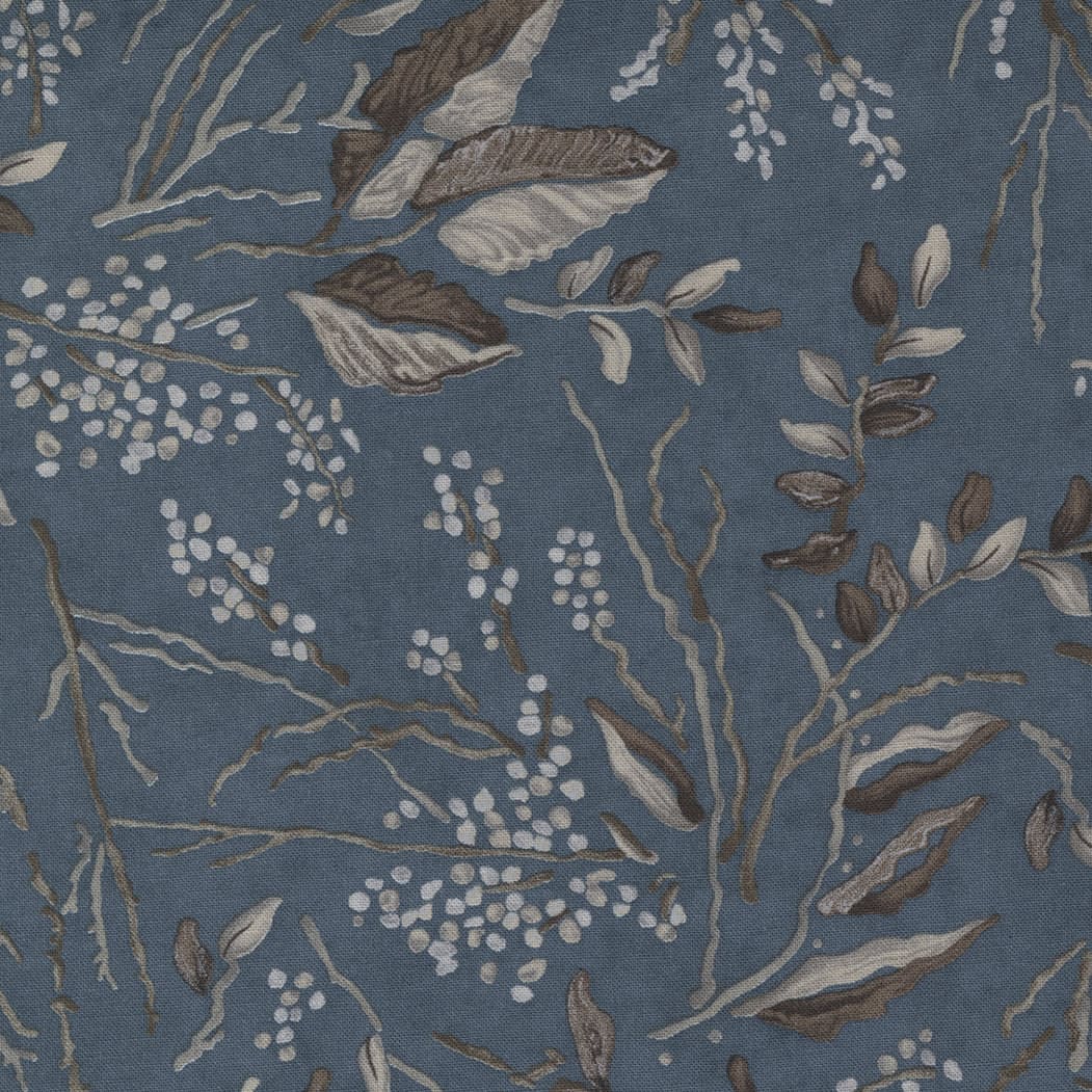 Change of Seasons 686112 Storm Brown Large Foliage on Dk Blue by Holly Taylor for Moda Fabrics Landscape Nature White Change of Seasons 686112 Storm Brown Large Foliage on Dk Blue by Holly Taylor for Moda Fabrics Landscape Nature White
