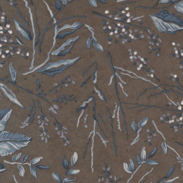 Change of Seasons 686114 Walnut Blue Foliage on Brown by Holly Taylor for Moda Fabrics Landscape Nature White Change of Seasons 686114 Walnut Blue Foliage on Brown by Holly Taylor for Moda Fabrics Landscape Nature White