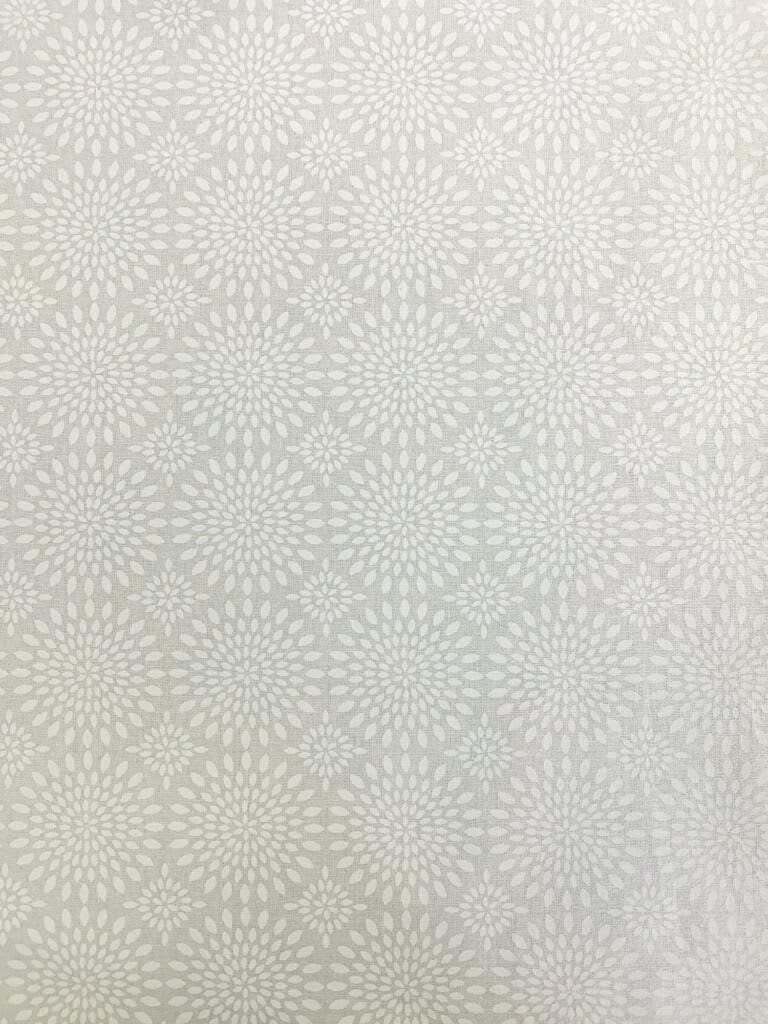 Sunburst White 262102 White petals on soft white fabric by Visage Textiles Sunburst White 262102 White petals on soft white fabric by Visage Textiles