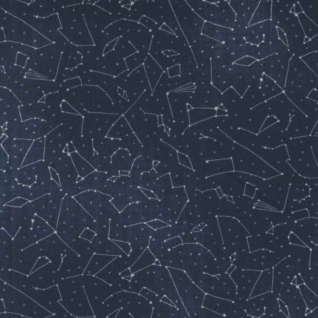 Astra 1692118 Stars Constellation Dark Navy Blue Eclipse by Janet Clare for Moda fabrics Astra 1692118 Stars Constellation Dark Navy Blue Eclipse by Janet Clare for Moda fabrics