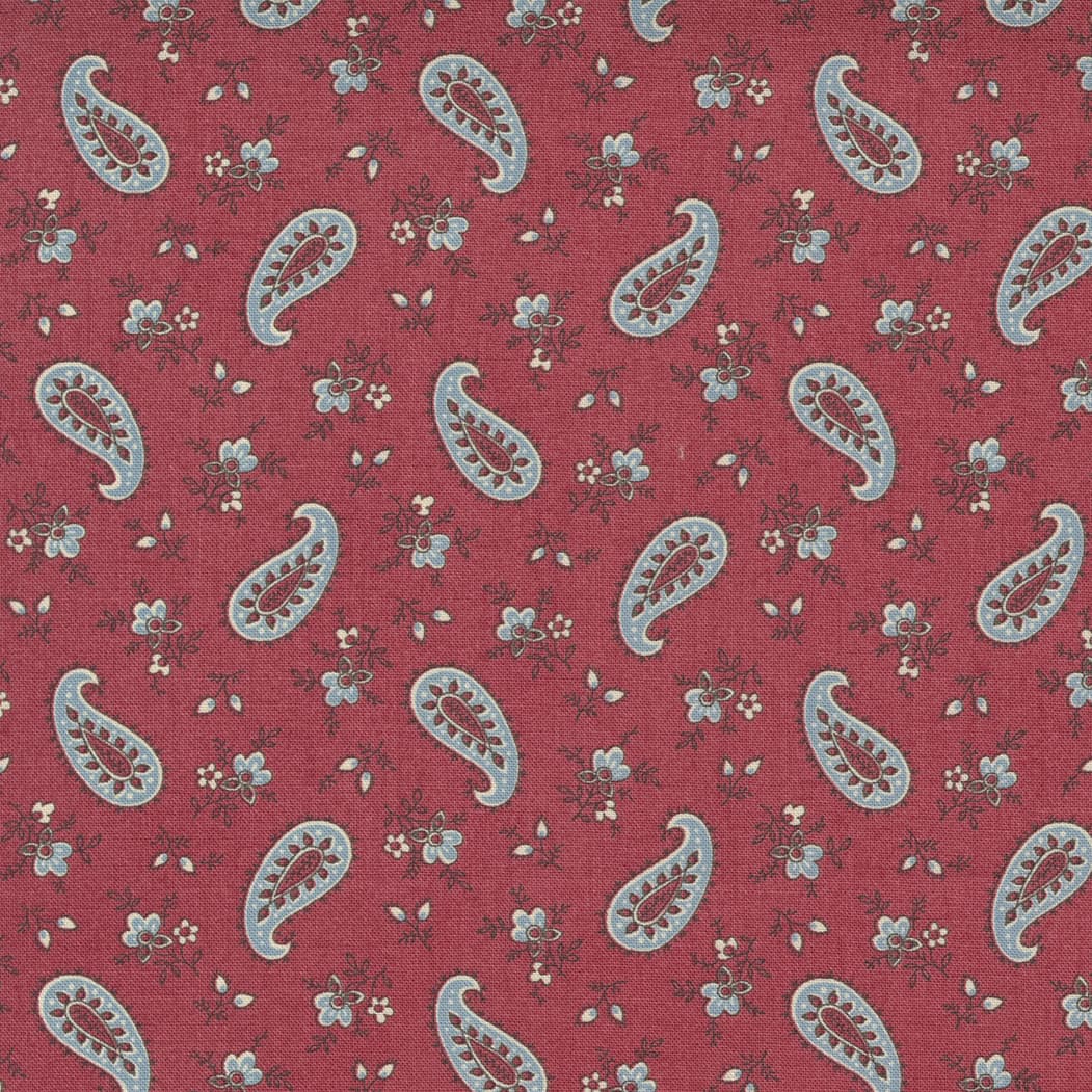 La Vie Boheme 1390411 Marcel Red Paisley by French General for Moda fabrics La Vie Boheme 1390411 Marcel Red Paisley by French General for Moda fabrics