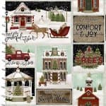 Holidays 18106 Mini Blocks Red Green on Cream Fabric by 3Wishes Holidays 18106 Mini Blocks Red Green on Cream Fabric by 3Wishes