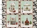 Holidays 18104 Houses Panel Red Green on Cream Fabric by 3Wishes. Sold by the 36″ Panel Holidays 18104 Houses Panel Red Green on Cream Fabric by 3Wishes. Sold by the 36" Panel