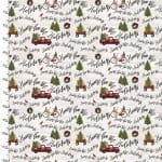 Holidays 18105 Text & Trees Red Green on Cream Fabric by 3Wishes Holidays 18105 Text & Trees Red Green on Cream Fabric by 3Wishes