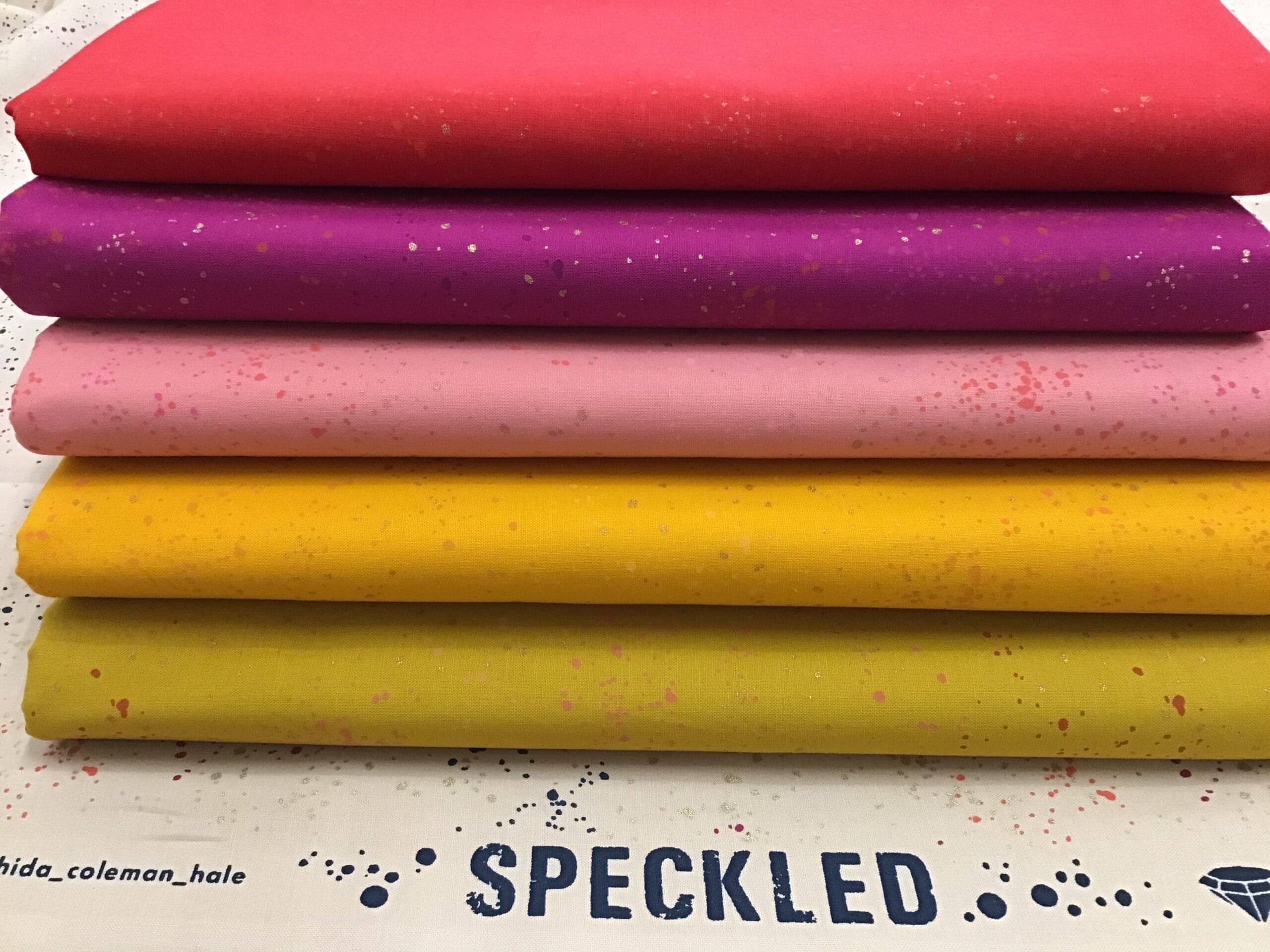Speckled Half metre Bundle Warm colours. 5 x 1/2 metres bundle Speckled Half metre Bundle Warm colours. 5 x 1/2 metres bundle