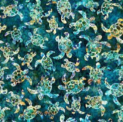 Pacifica 28819Q Sea Turtles Green by QT fabrics Pacifica 28819Q Sea Turtles Green by QT fabrics