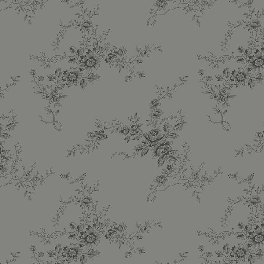 Moonstone 9452C Bells of Ireland Grey fabric by Edyta Sitar for Laundry Basket Quilts Moonstone 9452C Bells of Ireland Grey fabric by Edyta Sitar for Laundry Basket Quilts