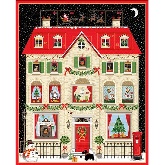 House 21331 Advent Calendar Panel by Makower fabric House advent