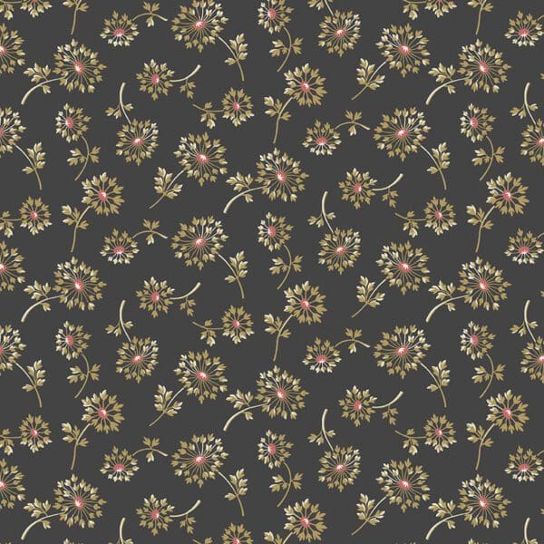 Moonstone 9449K Dandelion Coal dark Grey fabric by Edyta Sitar for Laundry Basket Quilts Moonstone 9449K Dandelion Coal dark Grey fabric by Edyta Sitar for Laundry Basket Quilts