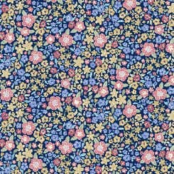 Fox Trot 28957N Packed Floral Navy Blue by QT fabrics Fox Trot 28957N Packed Floral Navy Blue by QT fabrics