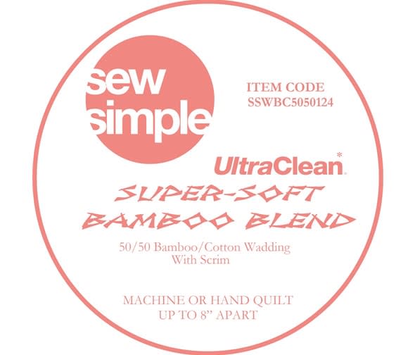 Sew Simple Wadding 124" Bamboo/cotton mix . Price per quarter metre
