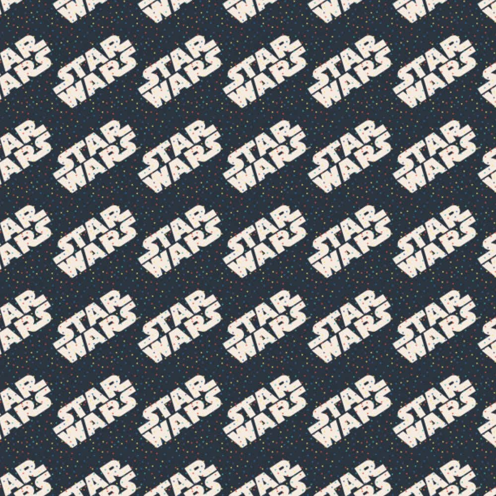 Star Wars 73010916 Logo dots on navy blue fabric by Eugene Textiles Star Wars 73010916 Logo dots on navy blue fabric by Eugene Textiles